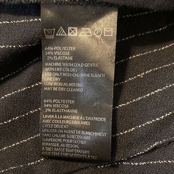 Anthropologie Pinstripe High Rise Tie Waist Tapered Pants Size 6 - Picture 12 of 12